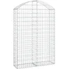 Image de vidaXL Vidaxl Panier De Gabions Arqué 100x30x140/160 Cm Fer Galvanisé