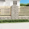 Image de vidaXL Panier de gabions arqué 100x30x220/240 cm Fer galvanisé