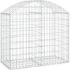 Image de vidaXL Vidaxl Panier De Gabions Arqué 100x50x80/100 Cm Fer Galvanisé