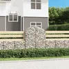 Image de vidaXL Panier de gabions arqué 100x50x120/140 cm Fer galvanisé153436