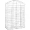 Image de vidaXL Vidaxl Panier De Gabions Arqué 100x50x140/160 Cm Fer Galvanisé