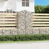 Image de vidaXL Panier de gabions arqué 100x50x180/200 cm Fer galvanisé