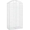 Image de vidaXL Vidaxl Panier De Gabions Arqué 100x50x180/200 Cm Fer Galvanisé
