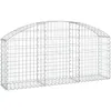 Image de vidaXL Vidaxl Panier De Gabions Arqué 150x30x60/80 Cm Fer Galvanisé