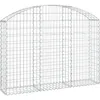 Image de vidaXL Vidaxl Panier De Gabions Arqué 150x30x100/120 Cm Fer Galvanisé