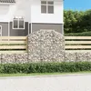 Image de vidaXL Panier de gabions arqué 150x50x140/160 cm Fer galvanisé