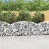 Image de vidaXL Panier de gabions arqué 200x50x80/100 cm Fer galvanisé153474