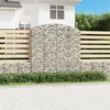 Image de vidaXL Panier de gabions arqué 200x50x200/220 cm Fer galvanisé