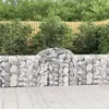 Image de vidaXL Panier de gabions arqué 200x30x80/100 cm Fer galvanisé153484