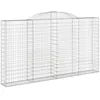 Image de vidaXL Vidaxl Panier De Gabions Arqué 300x30x160/180 Cm Fer Galvanisé