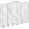 Image de Vidaxl Panier De Gabions ArquÃ© 300x50x200/220 Cm Fer GalvanisÃ©
