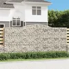 Image de vidaXL Panier de gabions arqué 400x30x180/200 cm Fer galvanisé