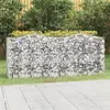 Image de vidaXL Lit surélevé à gabions arqué 200x50x100 cm Fer galvanisé