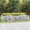 Image de vidaXL Lit surélevé à gabions arqué 200x100x50 cm Fer galvanisé