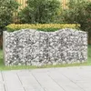 Image de vidaXL Lit surélevé à gabions arqué 200x100x100 cm Fer galvanisé