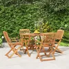 Image de Vidaxl Ensemble Ã Manger De Jardin 5 Pcs Bois D'acacia Solide