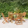 Image de Vidaxl Ensemble Ã Manger De Jardin 5 Pcs Bois D'acacia Solide