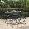 Image de vidaXL Chaises de bistrot pliantes lot de 4 Noir Résine tressée acier3152112