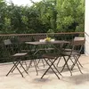 Image de vidaXL Chaises de bistrot pliantes lot de 6 Résine tressée et acier3152116