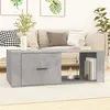 Image de vidaXL Table basse Gris béton 100x50,5x35 cm Bois d'ingénierie816540
