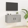 Image de vidaXL Meuble TV mural Gris béton 80x34,5x40 cm