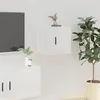 Image de vidaXL Meuble TV mural Blanc brillant 40x34,5x40 cm816644