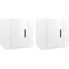 Image de vidaXL Meubles TV muraux 2 pcs Blanc brillant 40x34,5x40 cm