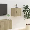 Image de vidaXL Meuble TV mural Chêne sonoma 40x34,5x40 cm816646