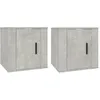 Image de vidaXL Vidaxl Meubles Tv Muraux 2 Pcs Gris Béton 40x34,5x40 Cm