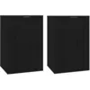 Image de vidaXL Meubles TV muraux 2 pcs Noir 40x34,5x60 cm