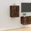Image de vidaXL Meuble TV mural Chêne fumé 40x34,5x60 cm816666