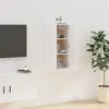 Image de vidaXL Meuble TV mural Blanc 40x34,5x80 cm816672