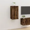 Image de vidaXL Meuble TV mural Chêne fumé 40x34,5x80 cm816677