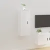 Image de vidaXL Meuble TV mural Blanc brillant 40x34,5x100 cm816682