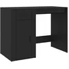 Image de Bureau avec tiroir et armoire noir 100x49x75 cm bois contreplaquÃ© Rangement de bureau moderne