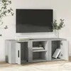 Image de vidaXL Meuble TV Gris béton 100x31,5x35 cm Bois d'ingénierie
