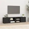 Image de vidaXL Meubles TV 2 pcs Noir 80x31,5x36 cm Bois d'ingénierie819439