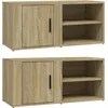Image de vidaXL Vidaxl Meubles Tv 2 Pcs Chêne Sonoma 80x31,5x36 Cm Bois D'ingénierie