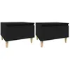 Image de vidaXL Vidaxl Tables D'appoint 2 Pcs Noir 50x46x35 Cm Bois D'ingénierie