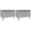 Image de vidaXL Tables d'appoint 2 pcs Gris bÃ©ton 50x46x35 cm Bois d'ingÃ©nierie