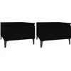 Image de vidaXL Vidaxl Tables D'appoint 2 Pcs Noir 50x46x35 Cm Bois D'ingénierie