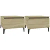 Image de vidaXL Vidaxl Tables D'appoint 2 Pcs Chêne Sonoma 50x46x35 Cm Bois Ingénierie