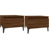 Image de vidaXL Vidaxl Tables D'appoint 2 Pcs Chêne Marron 50x46x35 Cm Bois Ingénierie