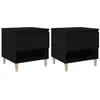 Image de vidaXL Tables de chevet 2 pcs Noir 50x46x50 cm Bois d'ingÃ©nierie
