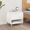 Image de vidaXL Table de chevet Blanc brillant 50x46x50 cm Bois d’ingénierie819536