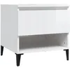 Image de vidaXL Vidaxl Table D'appoint Blanc Brillant 50x46x50 Cm Bois D'ingénierie