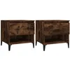 Image de vidaXL Vidaxl Tables D'appoint 2 Pcs Chêne Fumé 50x46x50 Cm Bois Ingénierie