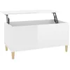 Image de vidaXL Vidaxl Table Basse Blanc Brillant 90x44,5x45 Cm Bois D'ingénierie