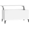 Image de vidaXL Table basse Blanc 90x44,5x45 cm Bois d'ingÃ©nierie