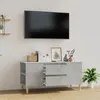 Image de vidaXL Meuble TV Gris béton 102x44,5x50 cm Bois d'ingénierie819600